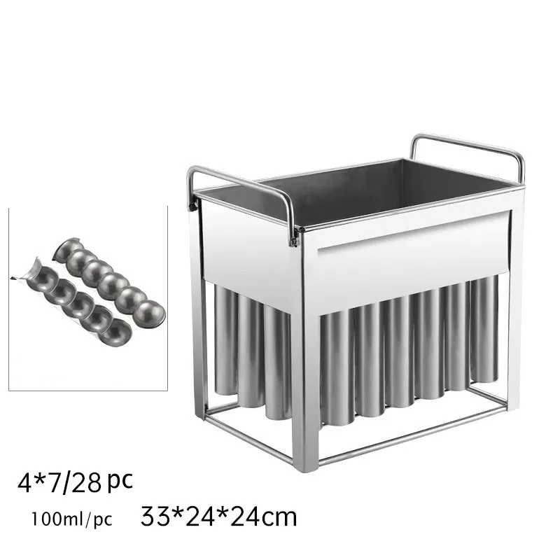 Stainless Steel Ice Lolly Mould Various Shape Square head Popsicle Mold Spiral Ice Cream Mold With Stick Holder