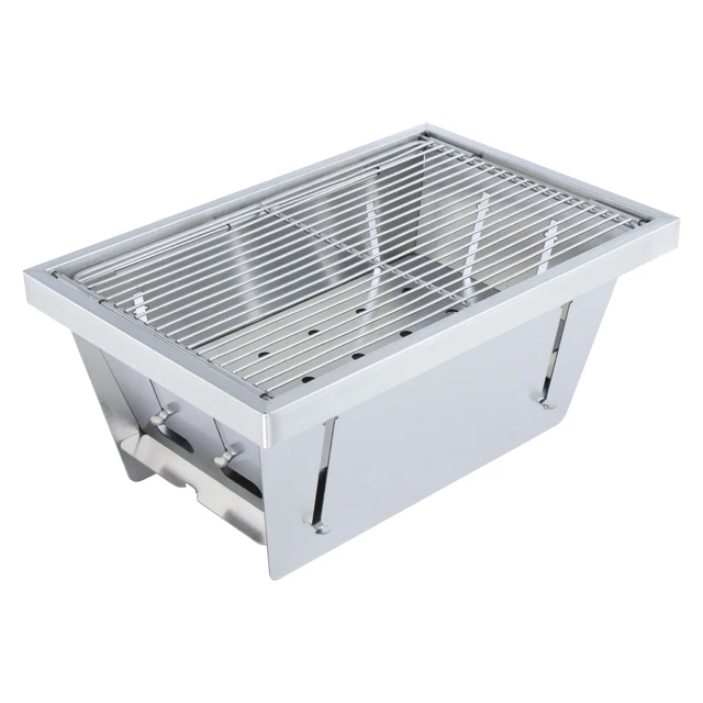 
Wholesale stainless steel folded barbecue grill for outdoor camping equipment 