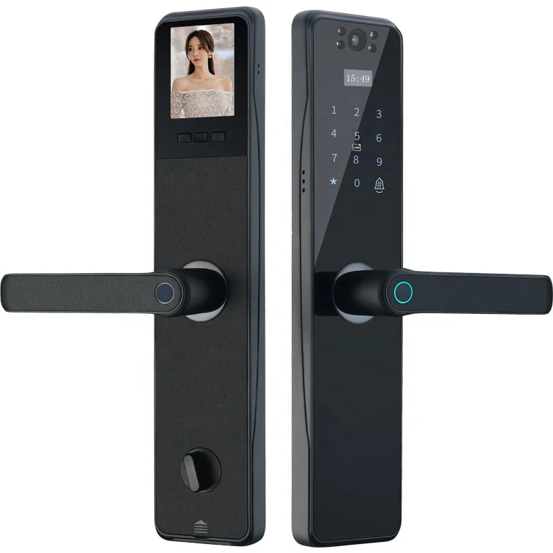 Smart lock Surveillance camera visual anti theft intelligent door lock glass door smart lock