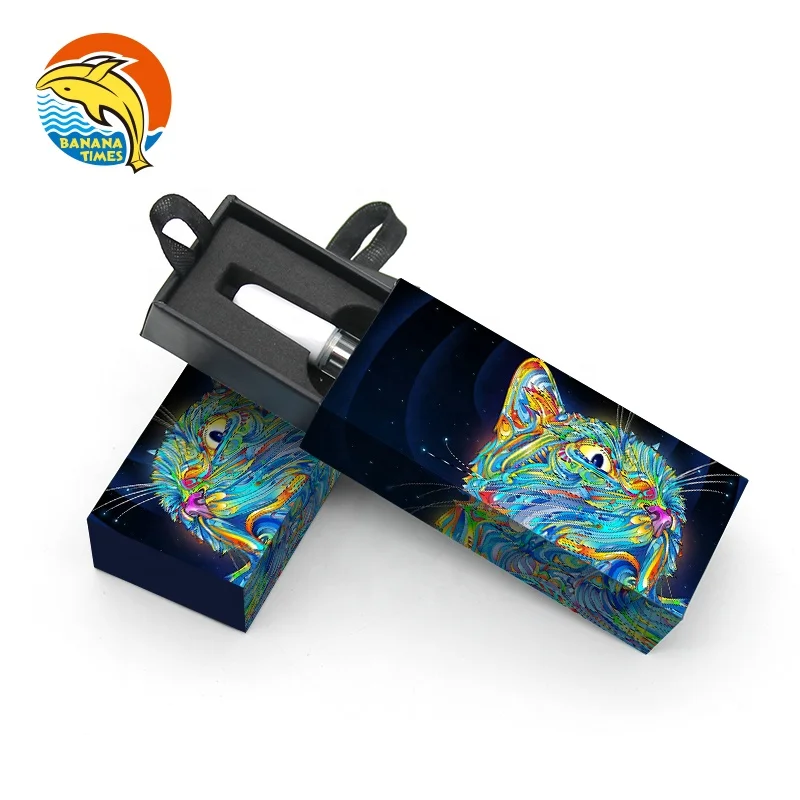 Customized slide cartridge packaging box .5ml 1ml cartridge box Pen With Custom vape Cartridge Packaging