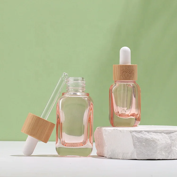 classical design 18/410 20/410 bamboo closure dropper essential oil separator dropper for skin care product bottle