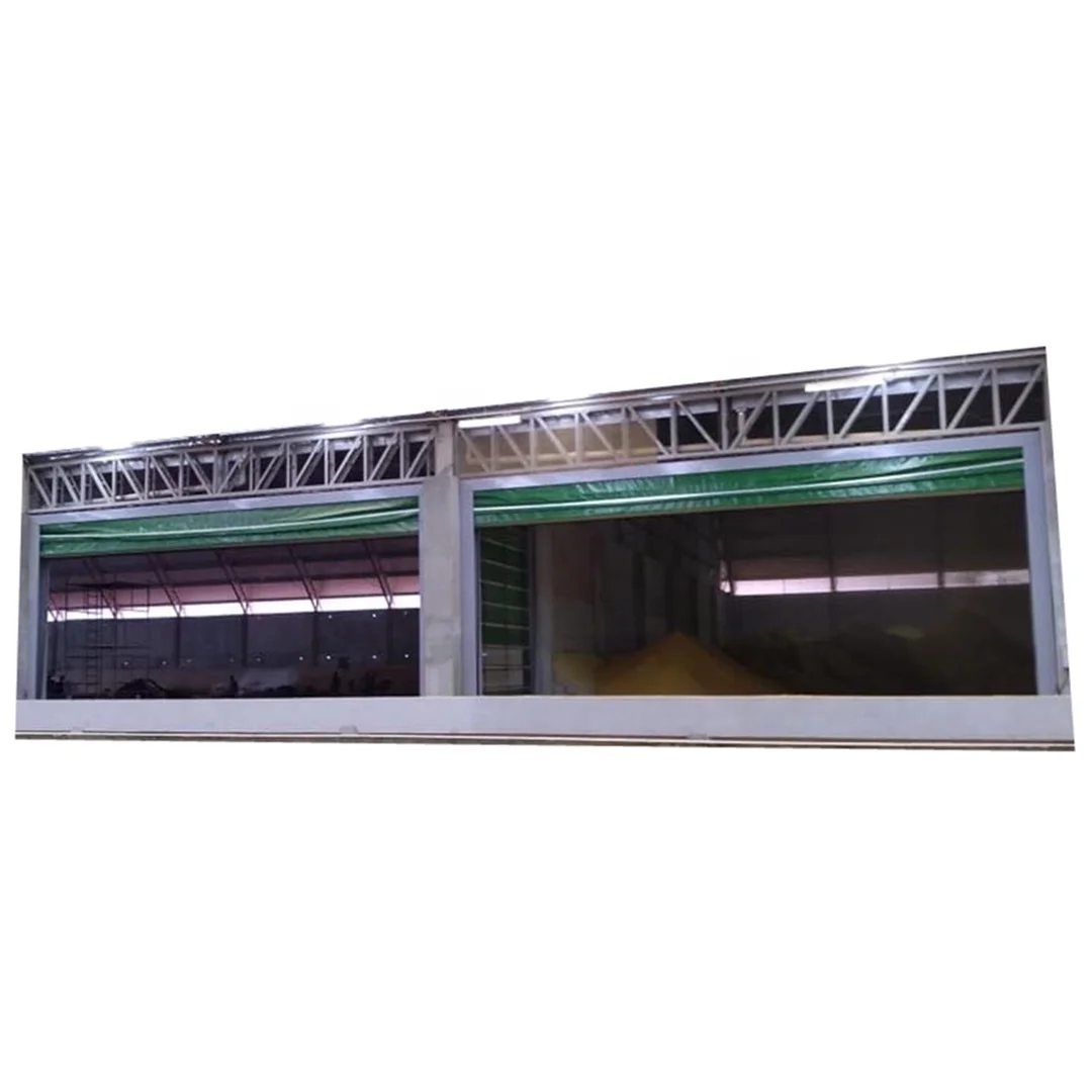 Automatic Industrial Steel High Speed PVC Folding Stackable Doors Wind Proof Fast Stacking Belt Drive Fold Up Shutter Door
