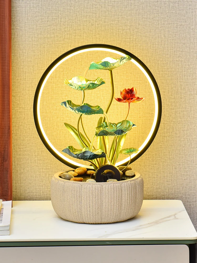 Feng Shui Wheel Brings Wealth, Flowing Water Brings Wealth, Decorative Decoration, Light Luxury, Entrance Decoration Fountain