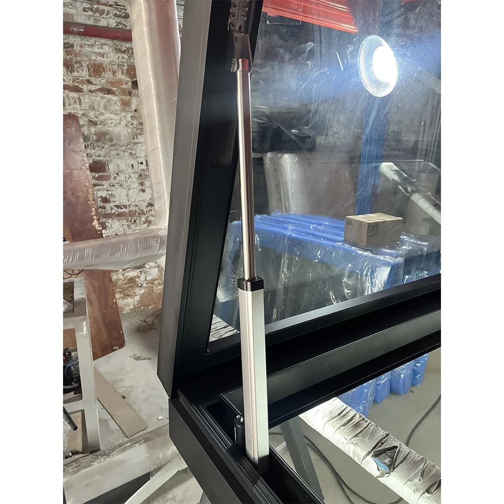 Custom Automatic Large Gast Strut Awning Roof Access Hatch With Tempered Glass Top Hung Aluminum Roof Skylight With LED Light