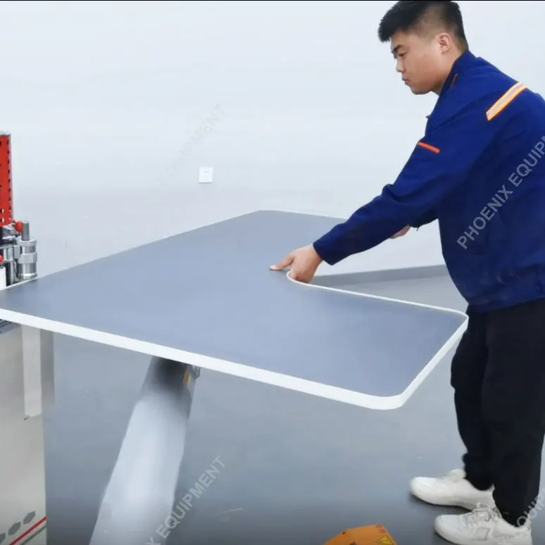 Woodworking full-automatic folding arm edge bonder curved edge banding machine