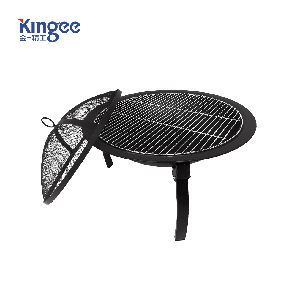 Portable 21.5 Inch 3 Feet Outdoor Foldable Fire Pit Charcoal Barbecue Grill