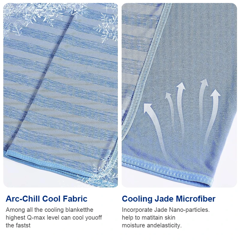 Cooling Throw Blanket  Refreshing duvet Double-Sided Chill Cold Tech Fabric Cooling Blanket for Nigh Sweats Hot Sleepers