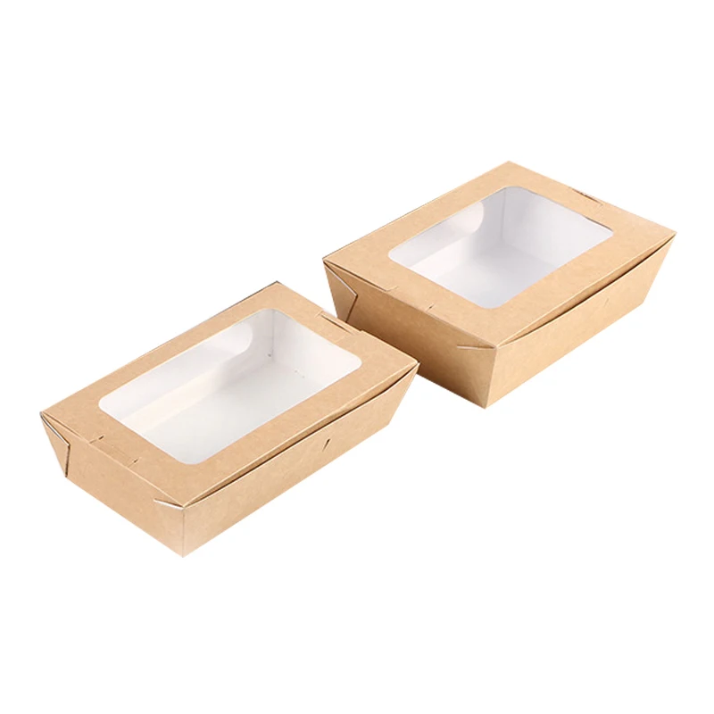  Wholesale Biodegradable Takeaway Delivery Eco Friendly Paper Lunch Box Fast Food Packaging Containers With