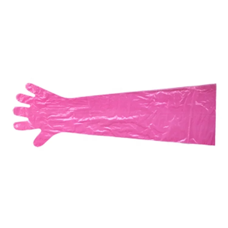 
High Strength PE Long Sleeve Disposable Veterinary Insemination Gloves 