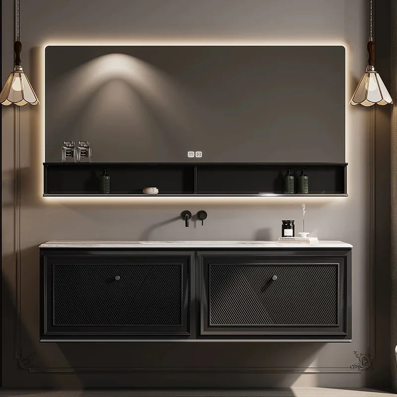 Wholesale Antique Designer 12 Inch Deep Vanity black Bathroom Cabinets