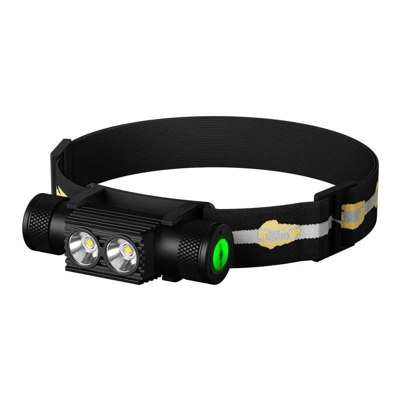 Outdoor Brightest 9 Modes Rechargeable USB Headlamp 2leds 18650 Headlamp For Construction Work Head Torch