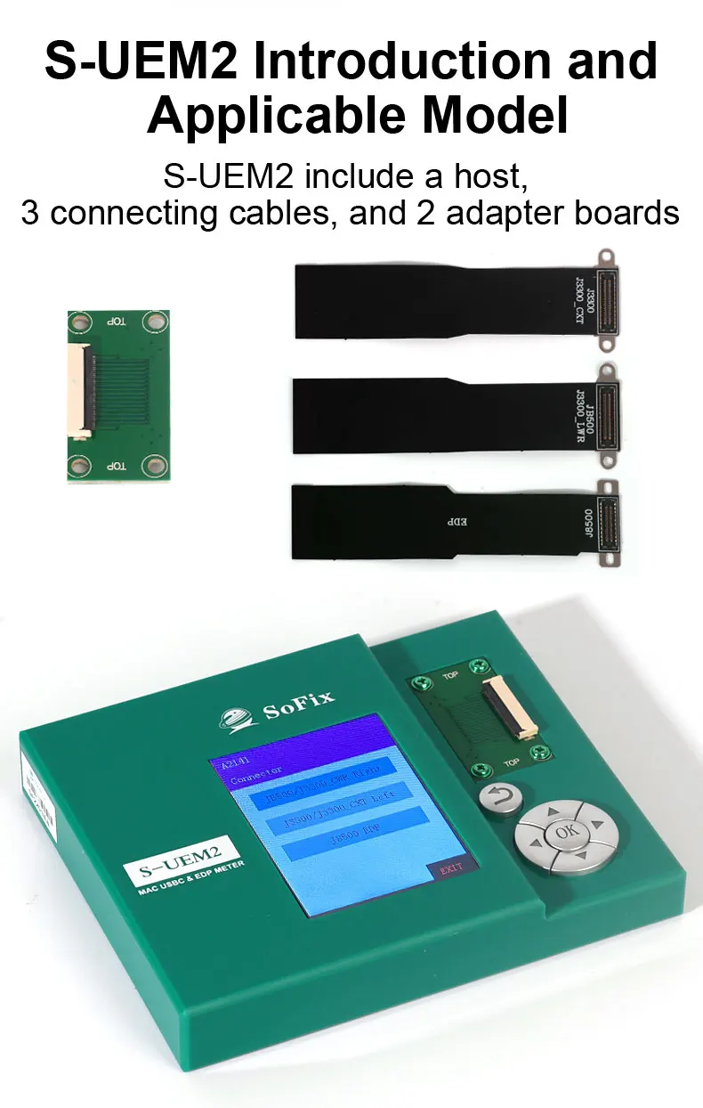 S-UEM2 Tester with USBC & EDP Meter Logic Board Motherboard for Macbook 2016-2020 Repair Tools OEM Customized Support