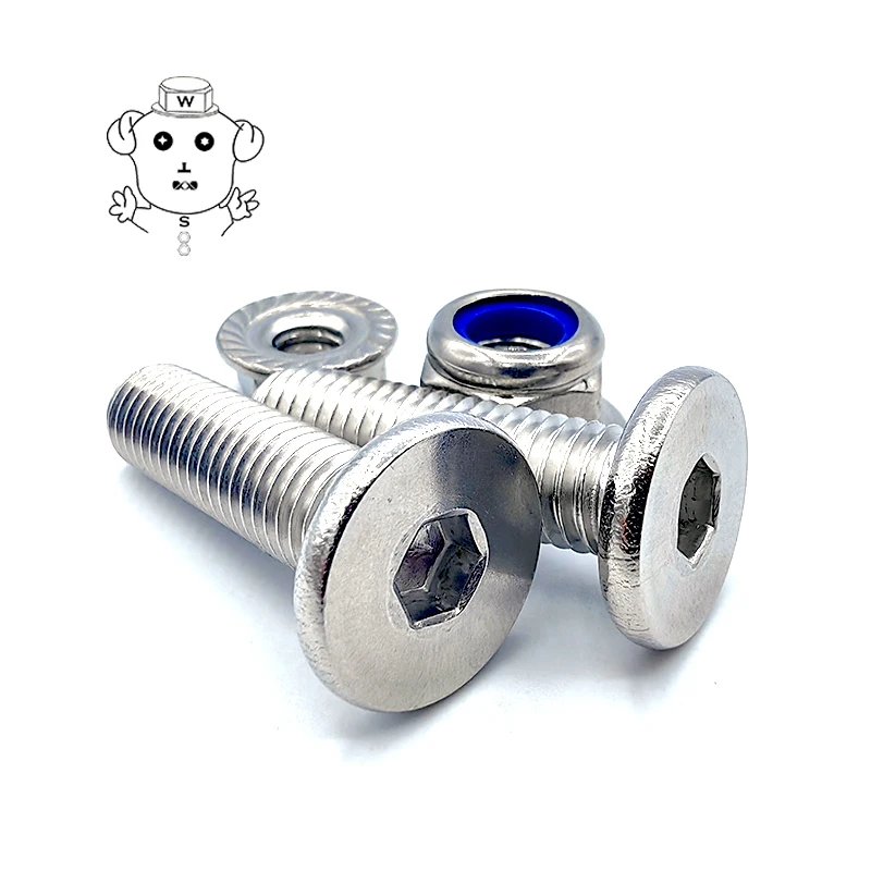 Нержавеющая сталь 304 316 гнездо с плоской головкой Винты M2 5 M3 M4 M5