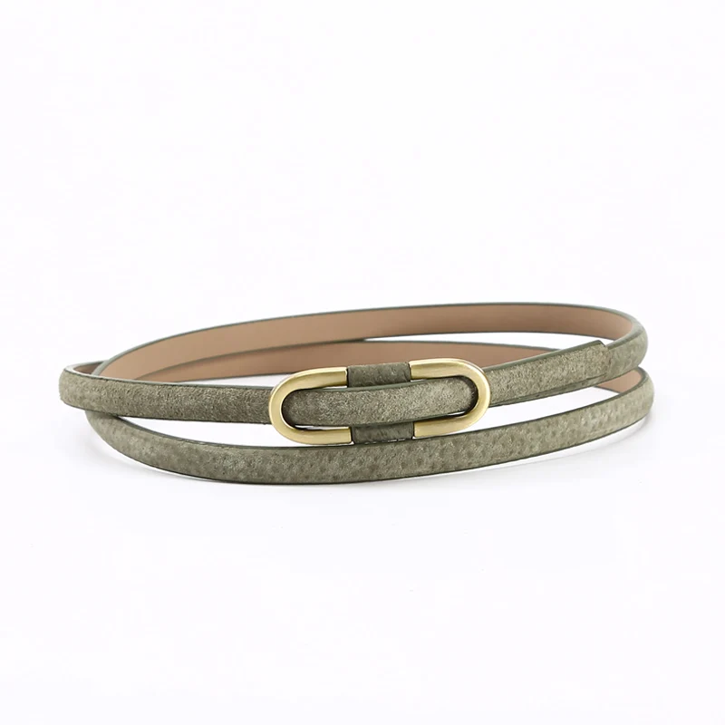 Fashion Strong Women Belt Leather Belt for Ladies Coat Wholesale Cover Cotton Metal OEM Customized Buckle Fabric Pcs Color Cloth
