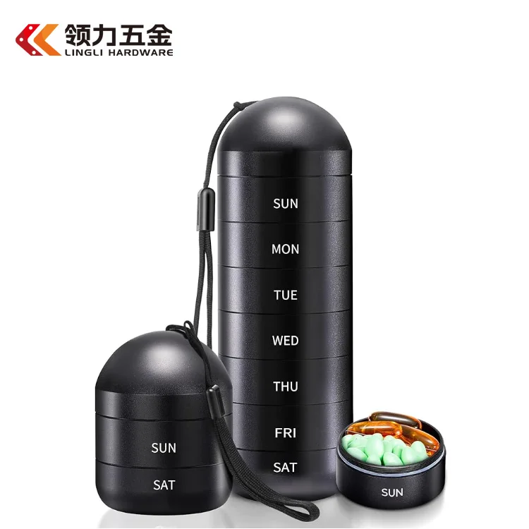 Hot-selling waterproof capsule sealed bottle aluminum alloy outdoor survival medicine box container capsule medicine box
