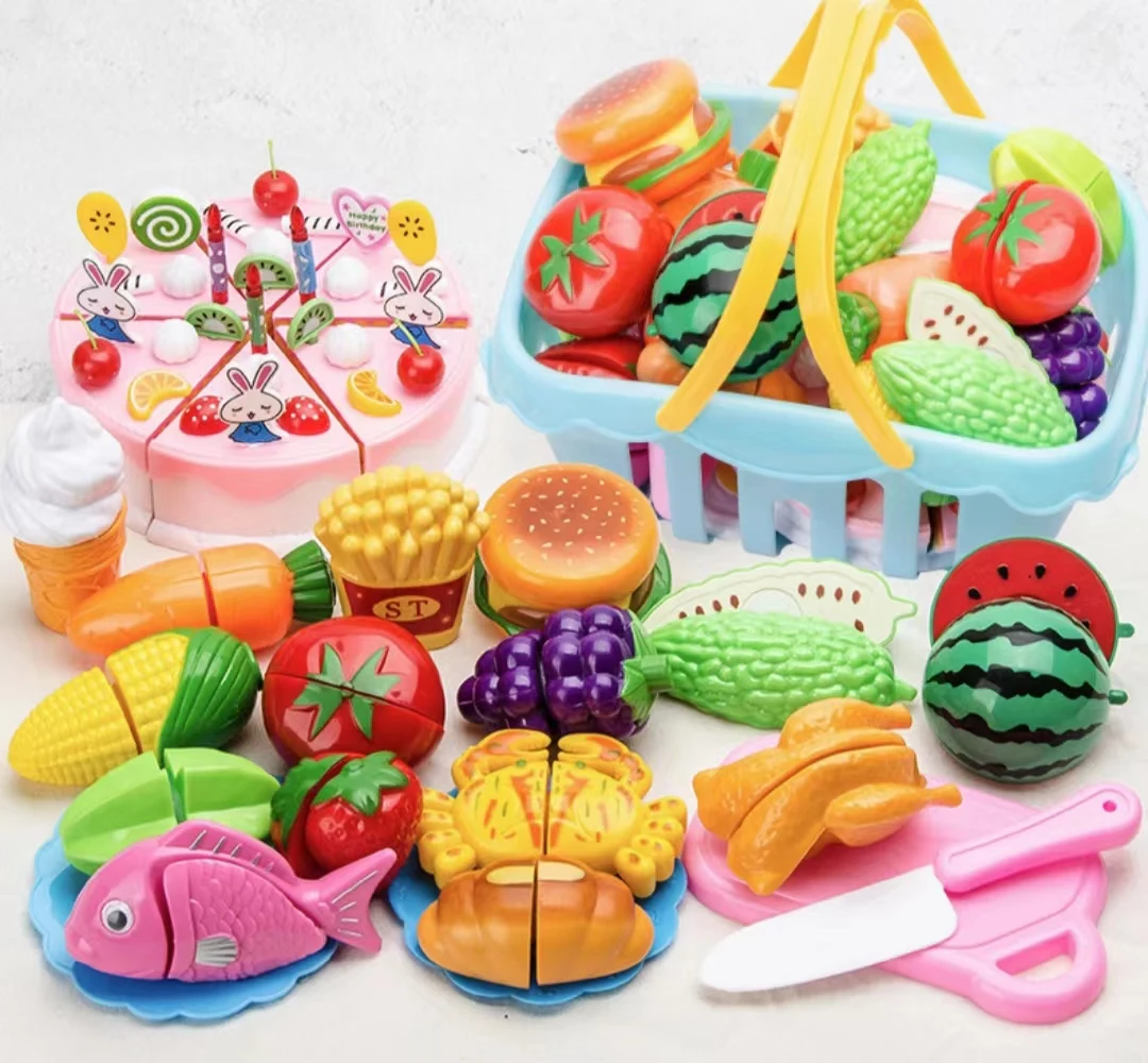 Фрукты и бобовые Jouets de coupe avec panier rangement alimentaire jouer a faire semblant cuisine jouets pour enfants
