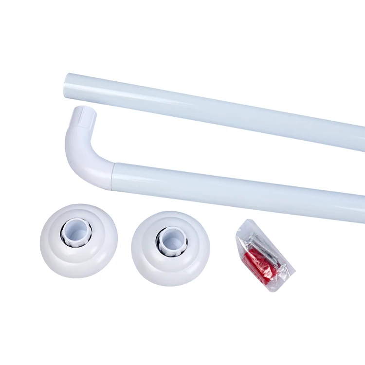 Curtain Hanger 90 Degree Curved Wall Mounted Bathroom Corner stainless steel shower l-shape rod