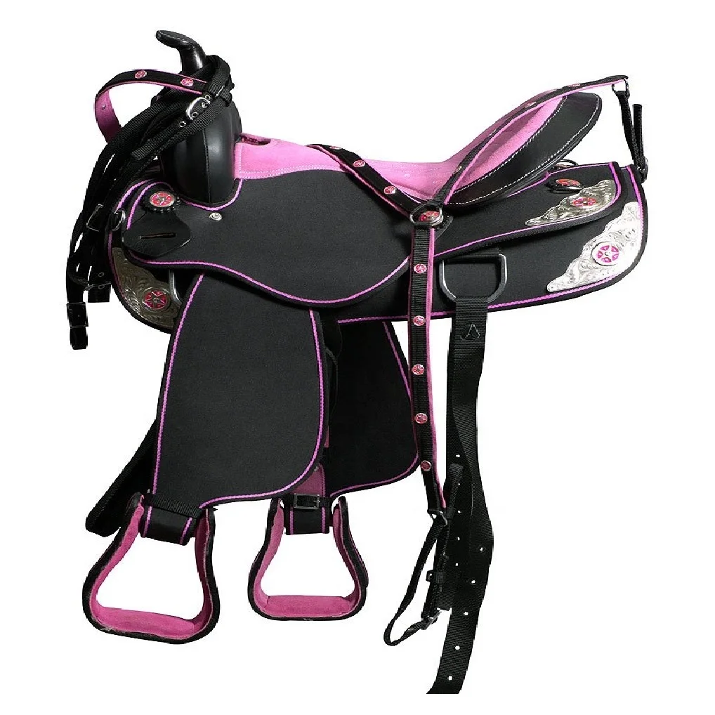 Handmade Synthetic Classic Western Barrel Racing Horse Saddle Custom Size and Color Design with All Accessories Included