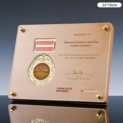 New design award plaques wood metal award medal custom outstanding Staff Enterprise Award honor customization