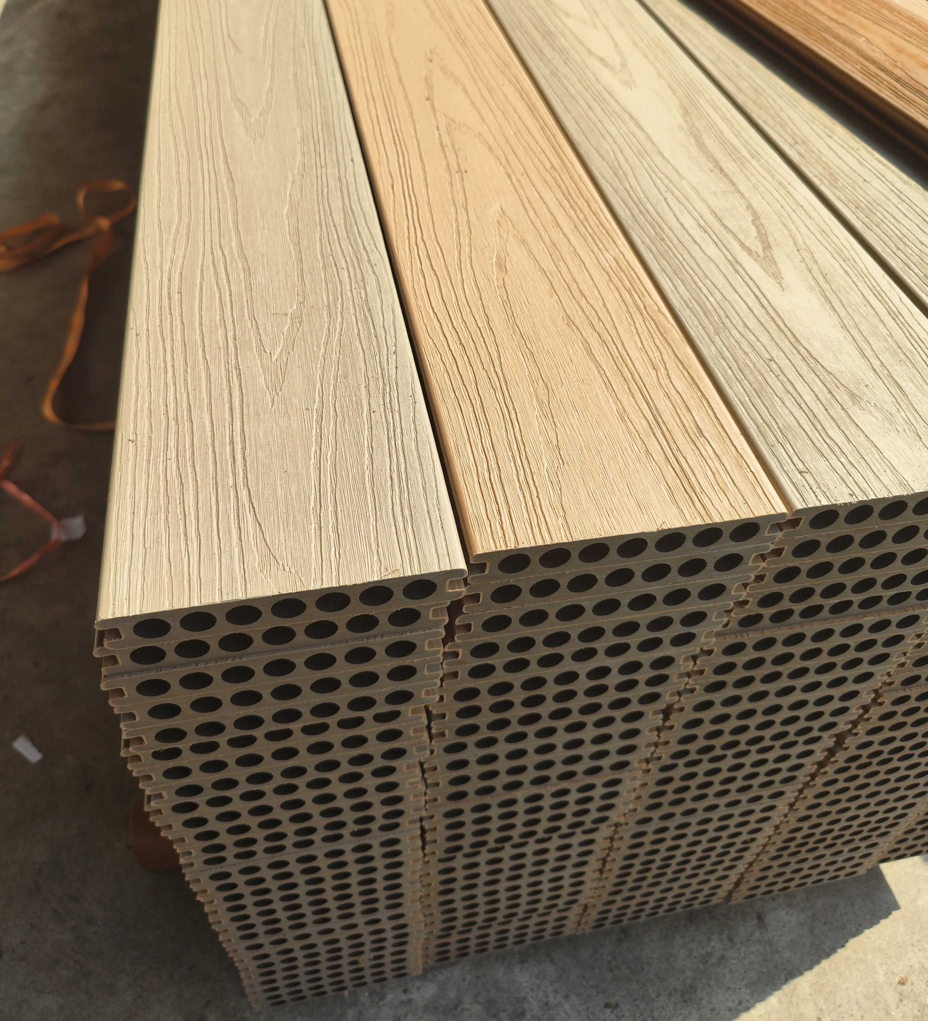 Exterior flooring Easy install Co-extrusion Wpc composite bamboo Decking boards flooring outdoor exterior