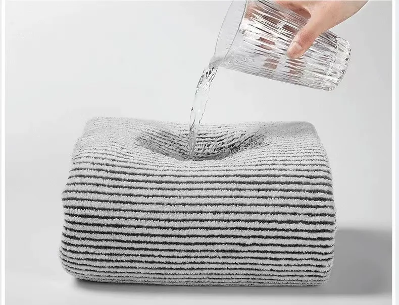 Stripe Spa Facial Makeup Soft Carol Fleece wide Head Wraps Washing Headband
