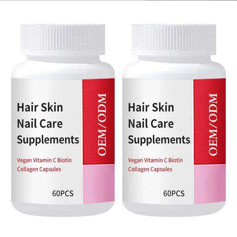 Private Label Effective Skin Nail Care Supplements Biotin Hair Growth Capsules for Nails Skin Support