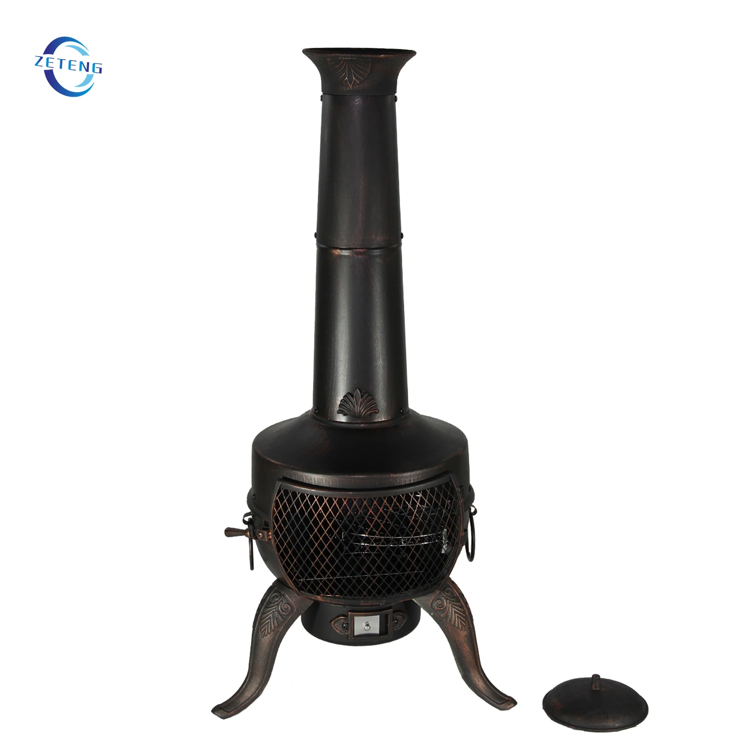 Garden Wood Burning Cast Iron Fireplace Chiminea Outdoor Patio Heater Solid Cas iron Chiminea