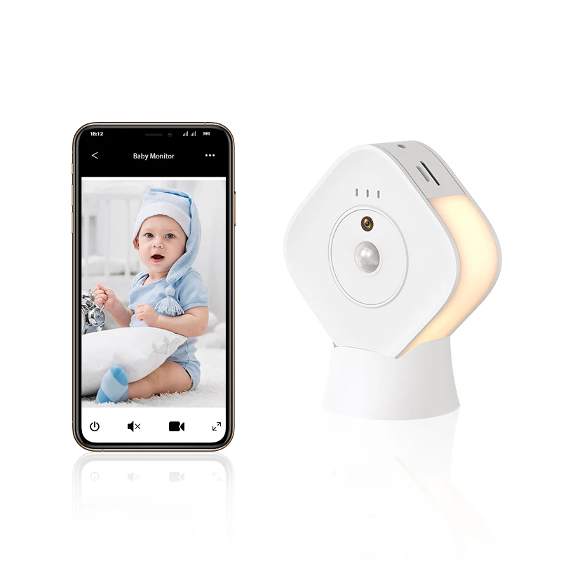 Новый дизайн детский монитор с питанием от аккумулятора 1080P Wi-Fi лампой камера подсветкой настроения для