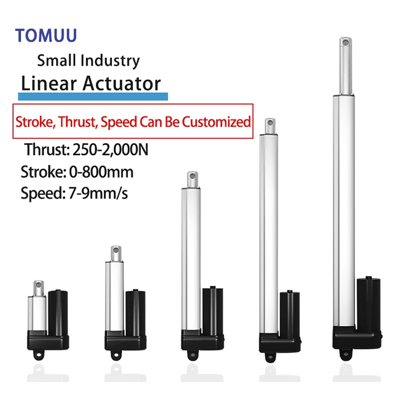Wire Control 12V 24V 50Mm 150Mm 250Mm 350Mm 450Mm 550Mm 100N 300N 500N 700N 1500N Linear Actuator Motor For Autolift Bed