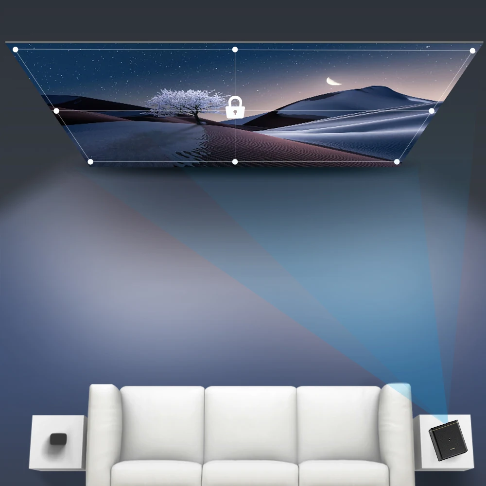 Changhong M4000 1080P Projector 4K Support for Home Theater 2000ANSI Lumen TV Android 9.0 Wifi Smart 3D Projector Cinema Beamer