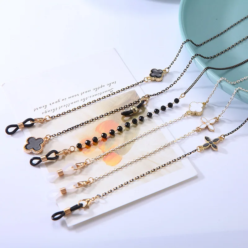 Fashion Korean floret color preserving glasses chain trend metal neck chain for Glasses anti slip anti Loss Glasses accessories