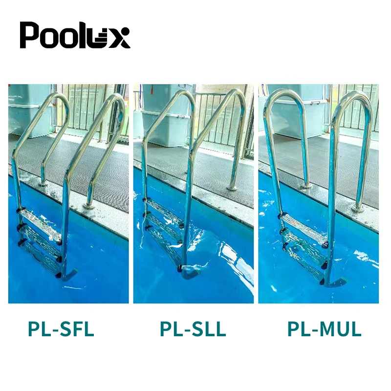 Poolux заводская цена из нержавеющей стали 2 3 4 5 ступенчатая лестница для бассейна уличная с безопасным поручнем лестницы