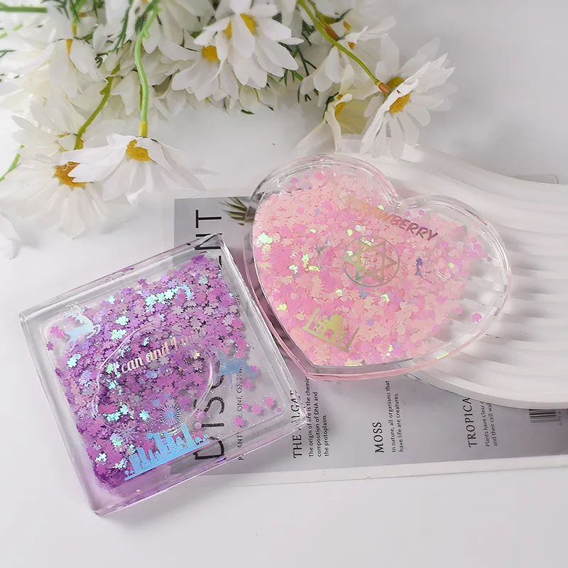 Epoxy Resin Square round Love Five-Pointed Star Quicksand Listing Diy Photo Frame Silicone Mold