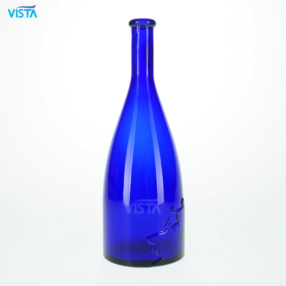 Синяя бутылка водки 750 мл стеклянная ликер водка виски