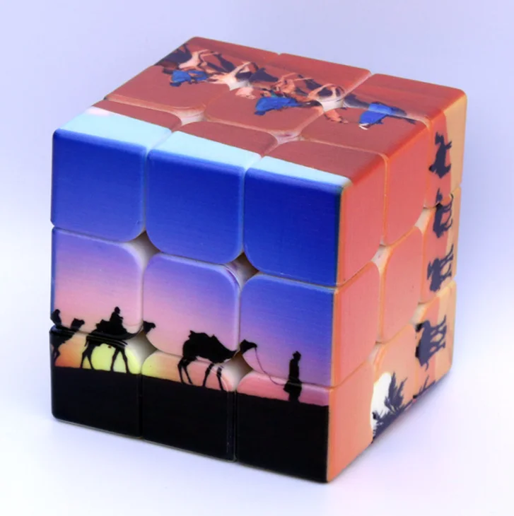 2022 Promotion gifts diy pictures PS/ABS material with magnetized customized magic puzzle Cube