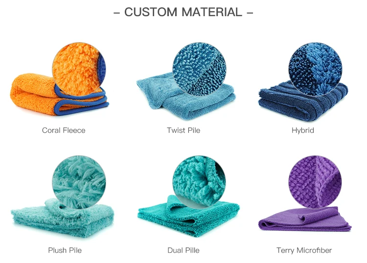 250GSM Soft 16x16in Car Wash Cloth High Quality All Purpose Microfiber Towel Custom Micro Fiber Cleaning Auto Detailing Cloth