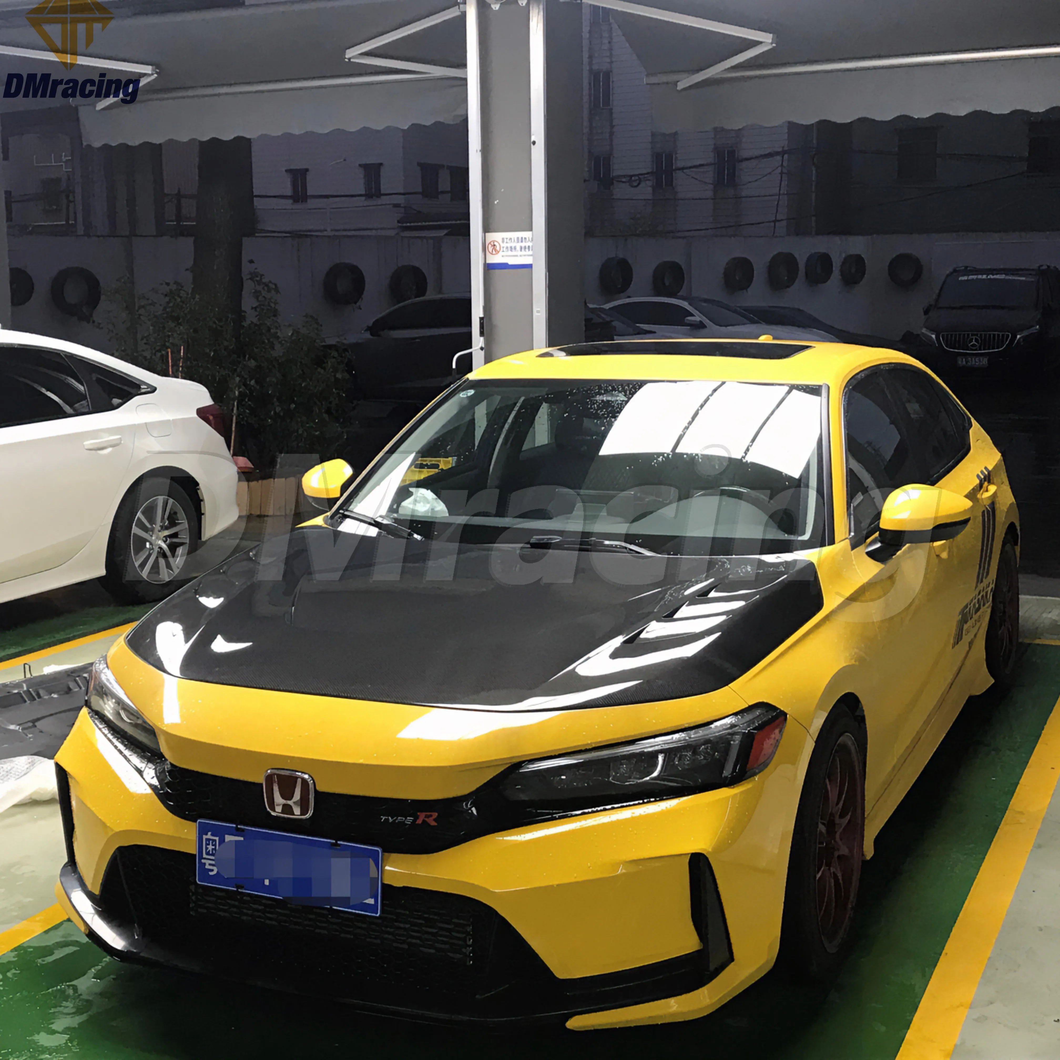 DM STYLE CARBON FIBER HOOD BONNET FOR HONDA CIVIC XI 11TH GENERATION FE1 FE2 2022