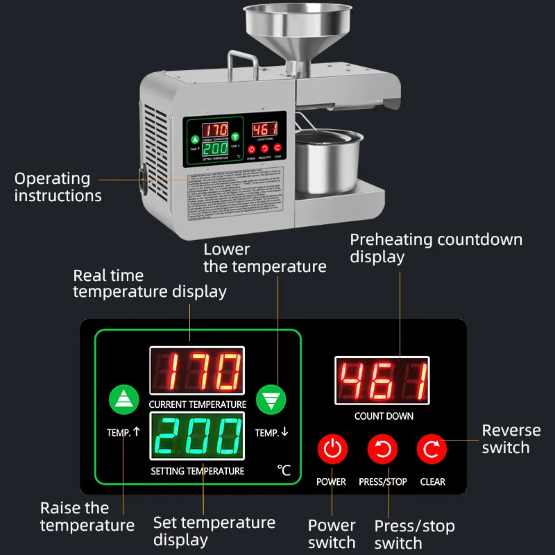 2023 made in china Family oil machine Intelligent Oil Press