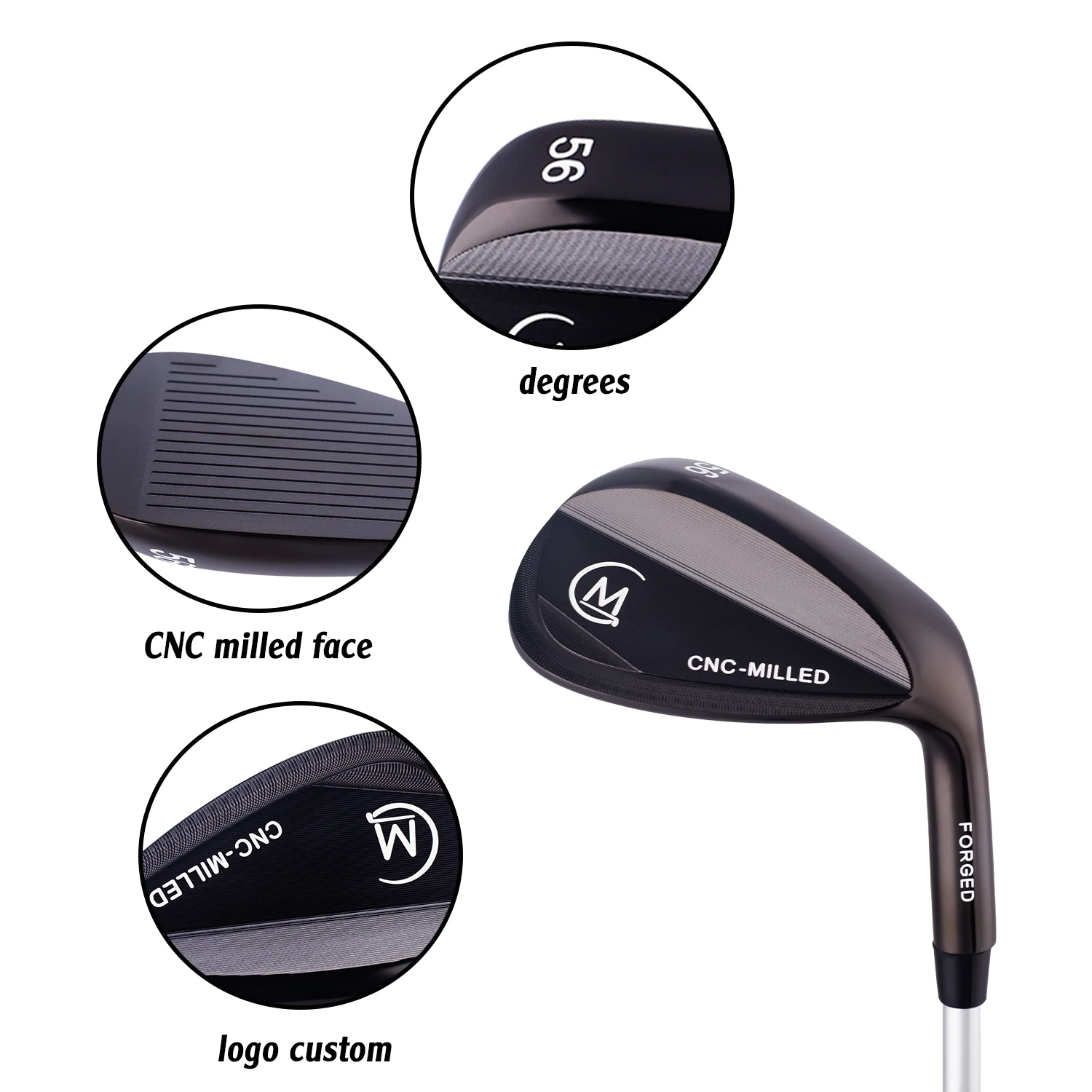 USGA Conforming Custom Golf Wedge Conforming Milling Face Club Steel Stainless Steel Golf Iron