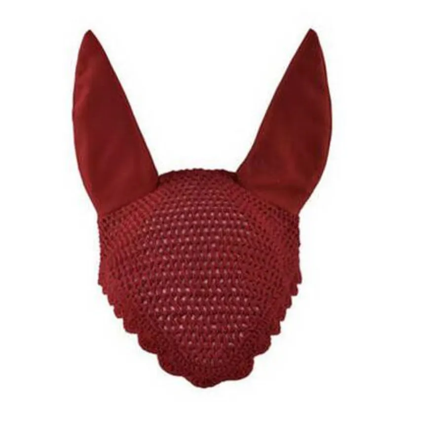 Two Tone Horse Riding crochet Fly Veils   Horse Riding Hand Knitted Ear Bonnets   Horse Riding Cotton Ear Nets