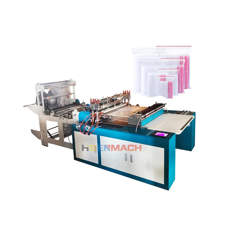 plastic LDPE zip lock bag production line plastic polythene zipper bag film making machine