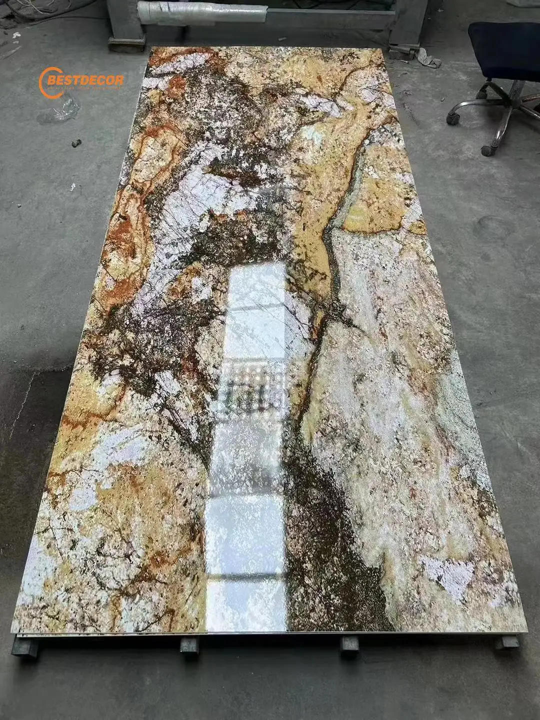 New Design Marble Patterned Fire Resistant Board PVC UV Marble Sheet for Indoor PVC Marble Wall Board