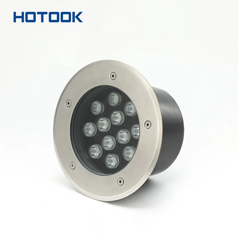 HOTOOK IP65 Waterproof 3w 100mm DC 24V Floor Recessed Deck Inground Outdoor Landscape Ground Buried Lamp Led Underground Light