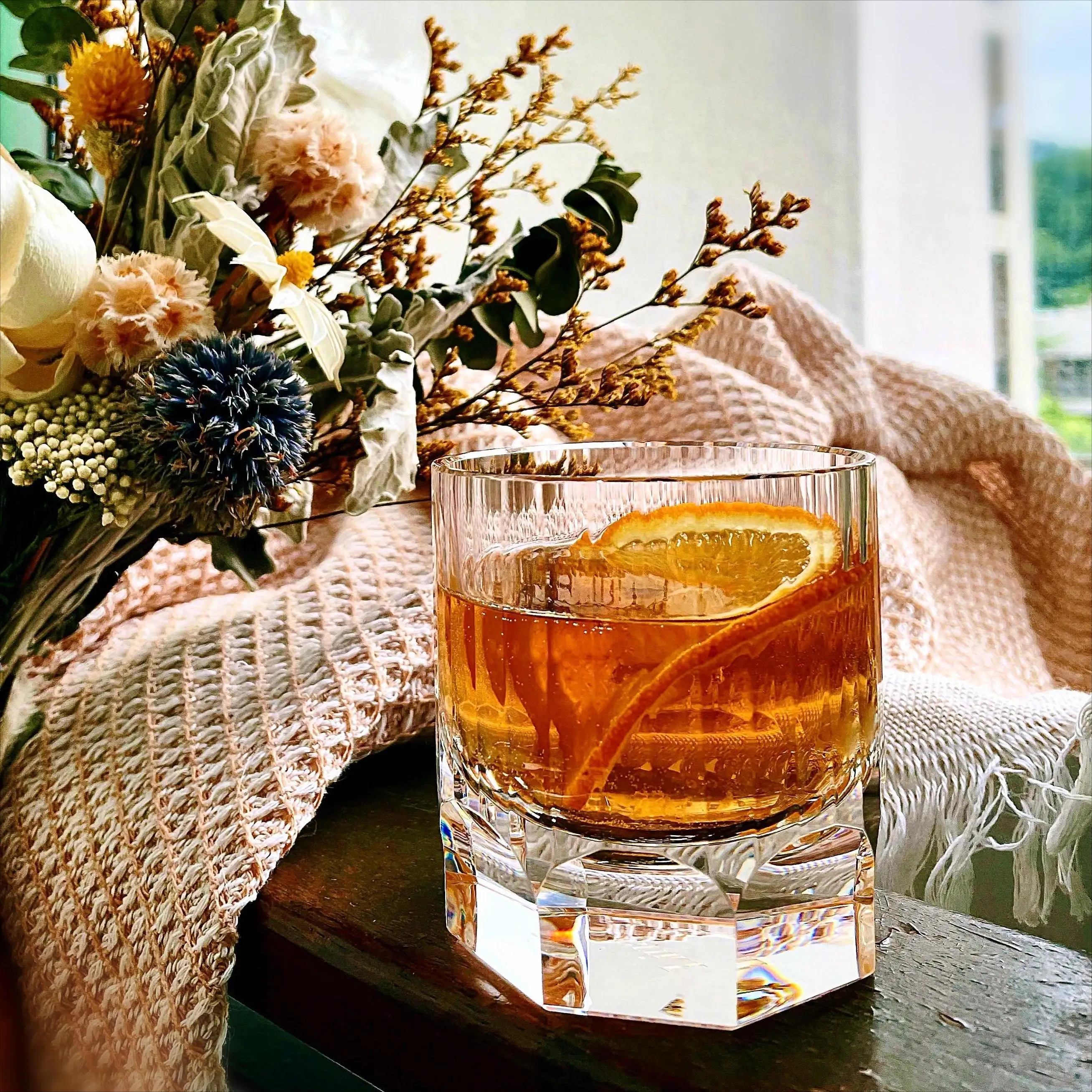 Customize tumbler whisky shot glass crystal craft cup crystal wine cup for home decoration