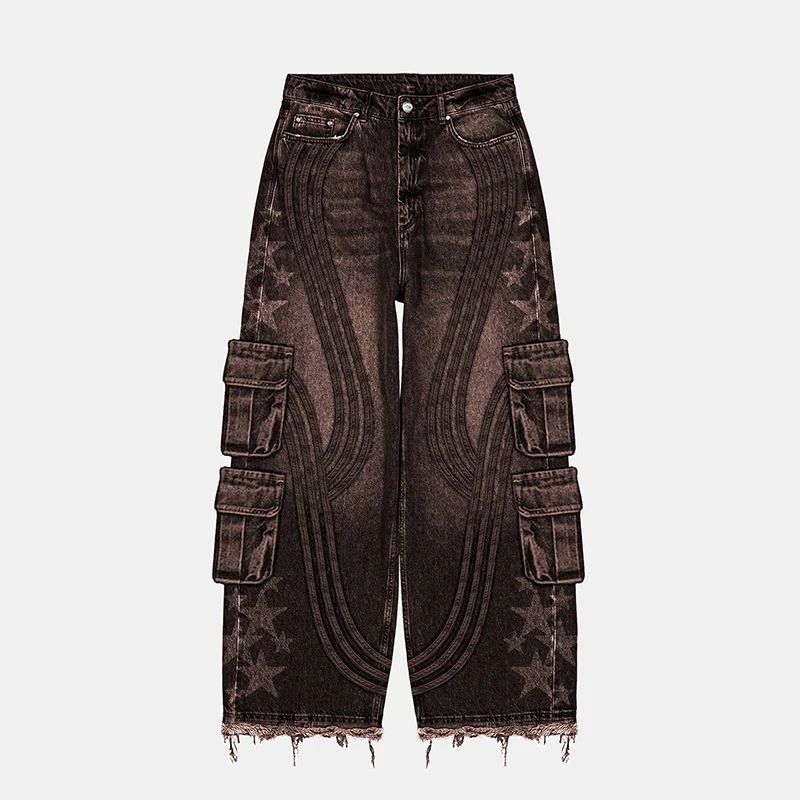 DIZNEW Bulk wholesale heavy washing jeans women plus size casual boyfriend baggy jeans pants for women