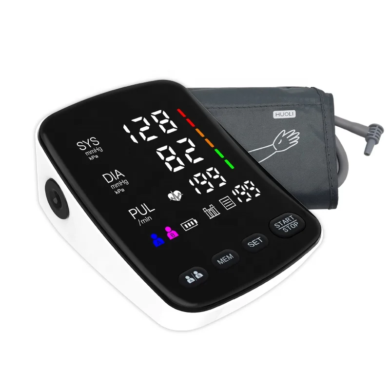 Professional Automatic Digital Upper Arm Blood Pressure Monitor Large LED Display Medical Device BP Monitor