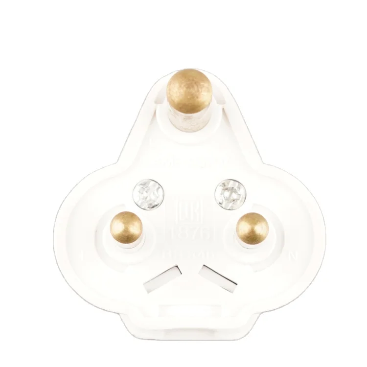 PC Rewritable Sleeved 2A 220V 3 Round Pin Adapter Power Plug Top