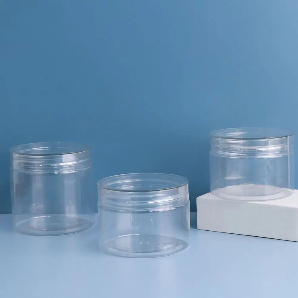 1 oz 2 oz 12 oz 1 kg clear plastic jars with clear lids