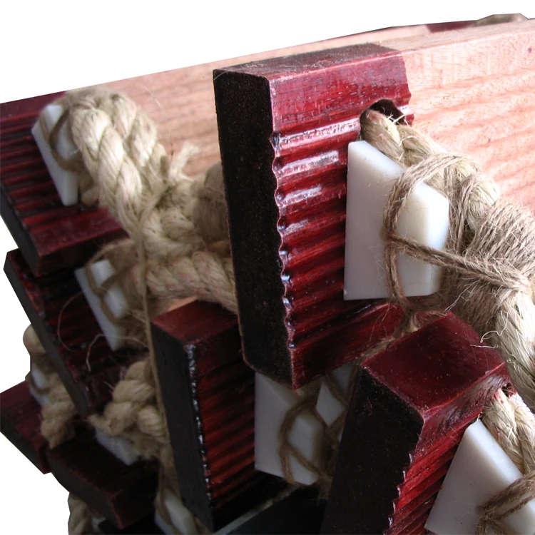 Solas approved 6m marine rope embarkation ladder with wooden steps