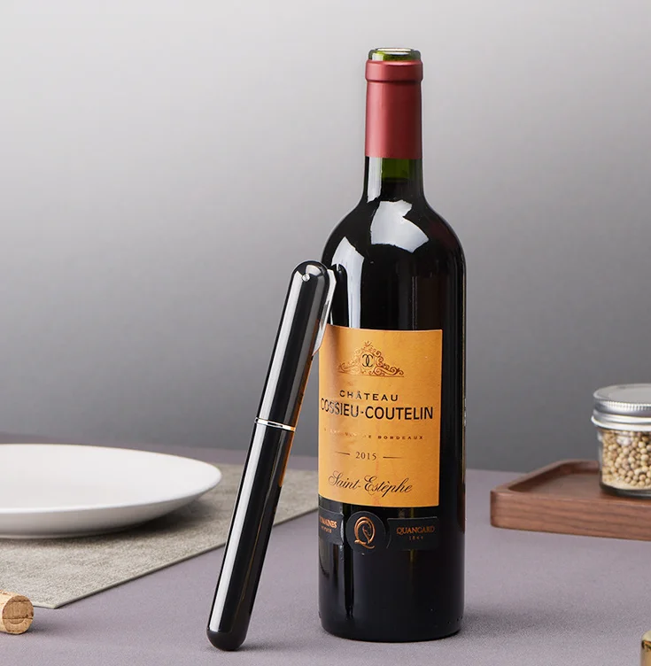 Manufacture Pen-shaped Air Pressure Corkscrew Fashion Wine Pin Type Pen-shaped New Design Custom Logo Air Pressure Corkscrew